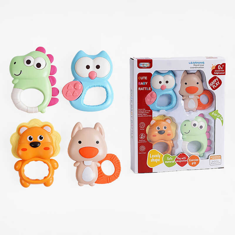 Набір брязкалець 668-82 (108) 4 штуки, прорізувачі, в коробці