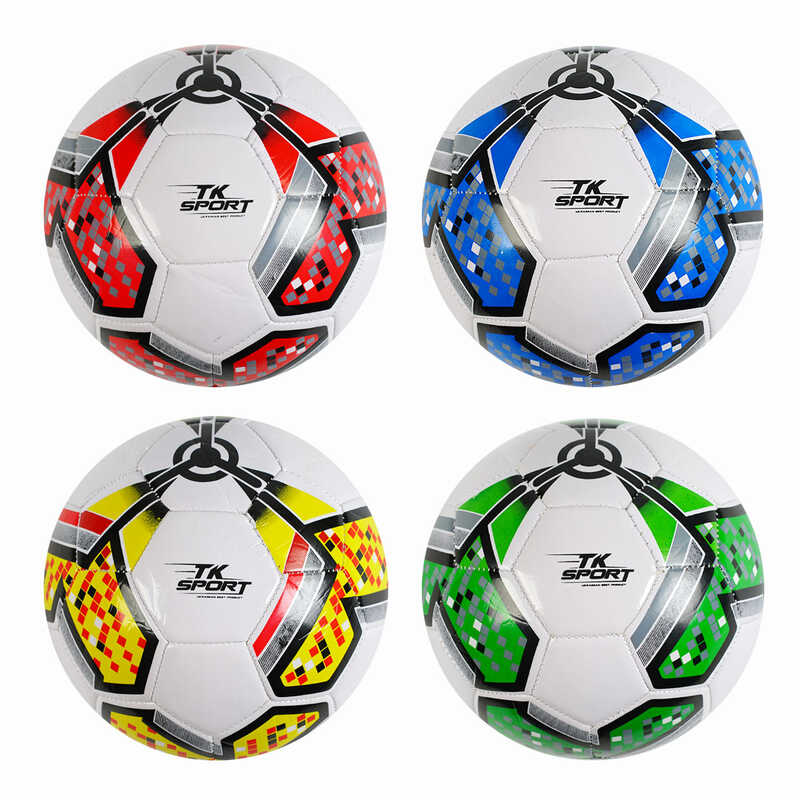 М`яч футбольний С 62407 (80) "TK Sport" 4 кольори, вага 300-310 грамів, гумовий балон, матеріал PVC, розмір №5, ВИДАЄТЬСЯ МІКС 
