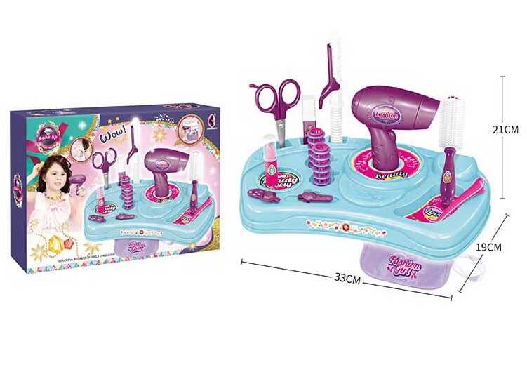 Набір перукаря KL 3077 (36) фен, брашинг, заколки, плойка, фартух, ножиці, в коробці