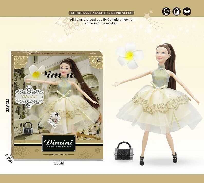 Лялька DMN 06 F (48/2) висота 30 см, зйомне взуття, аксесуари, в коробці