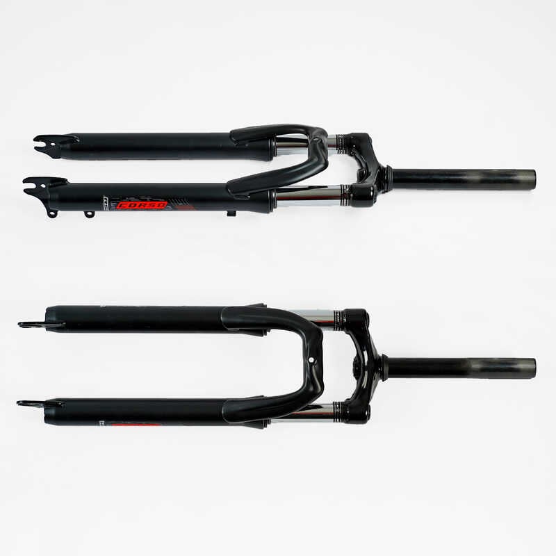 Вилка велосипедна амортизаційна 27.5'' CR-27962 (1) (10) матеріал сталь, 38мм, без перемикача