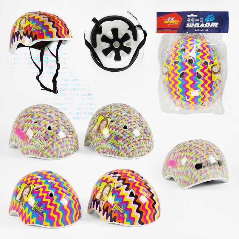 Шолом C 64596 (40) "TK Sport", окружність - 56 см, в пакеті, ВИДАЄТЬСЯ ТІЛЬКИ МІКС ВИДІВ