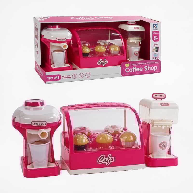 Кав`ярня 818-228 A (18) підсвічування, кавомашина, вододозатор, солодощі, в коробці