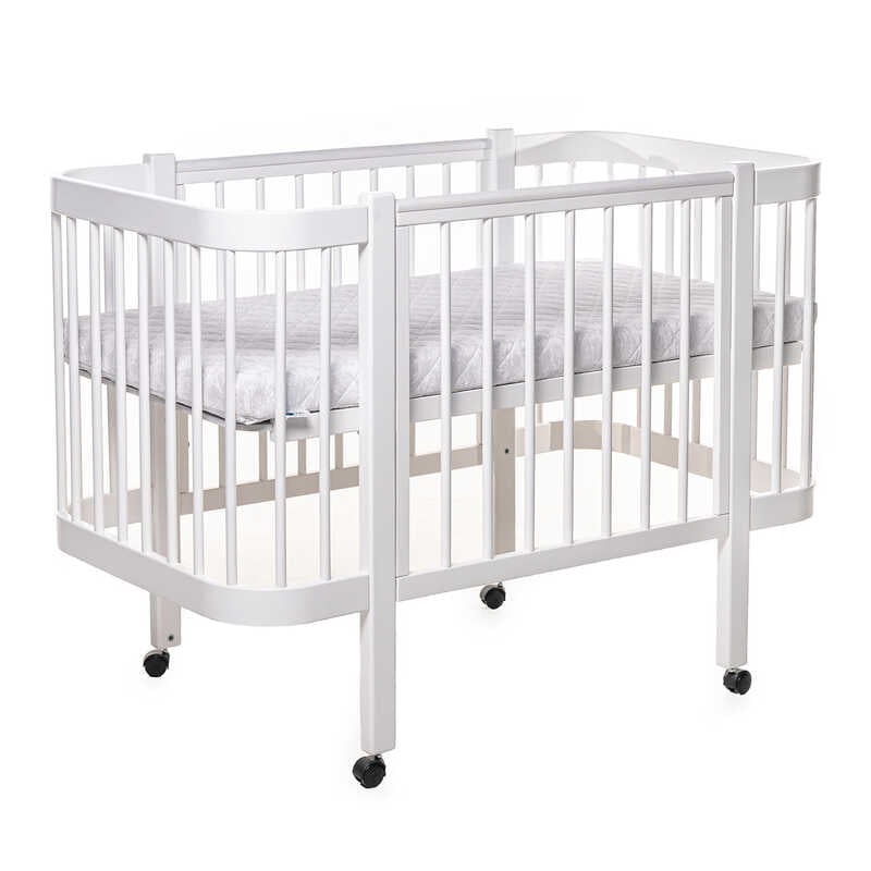 гр Ліжечко БУК "Світанок" колір - білий, без шухляди DS-9013 (1) маятниковий механізм