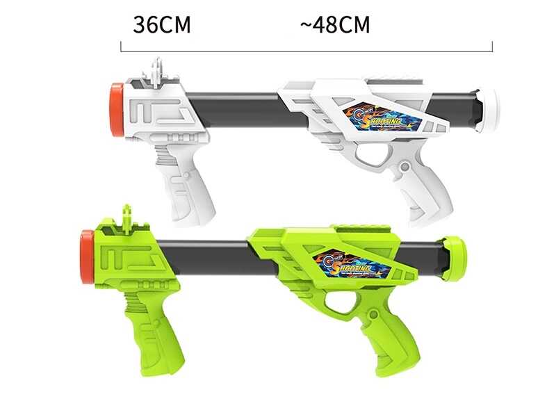 Зброя 66924 (72/2) 2 кольори, помповий механізм, 10 м’яких куль на присосках, 10 м’яких м’ячиків-зарядів, змінне дуло, в пакеті