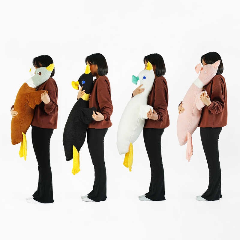 М`яка іграшка M 16970 (40) "Гусак з квіткою", висота 120см