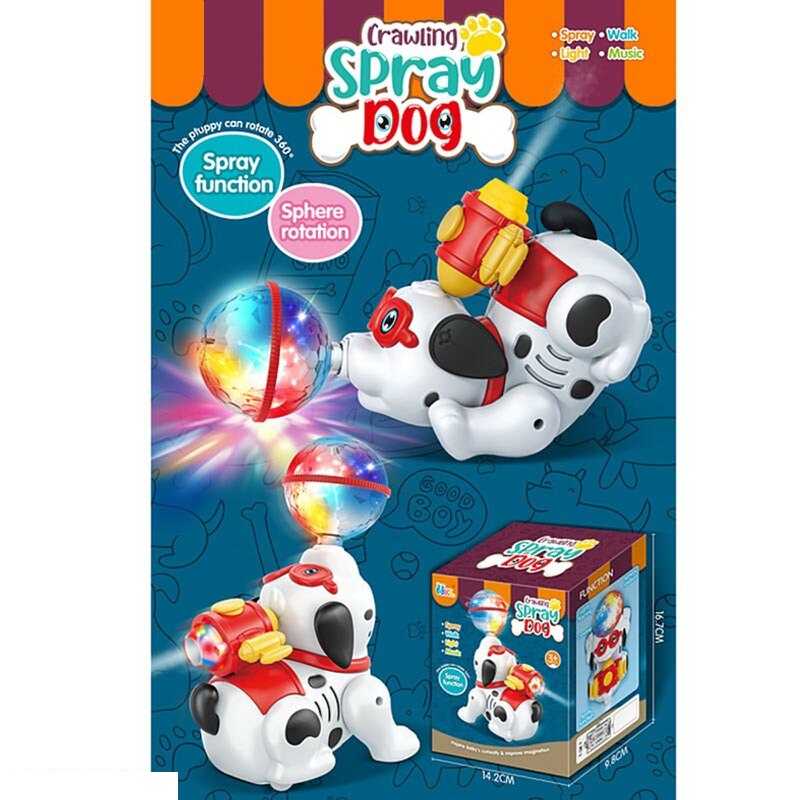 Песик музичний 3228 (60/2) підсвічування, музика, обертається на 360°, парогенератор, в коробці