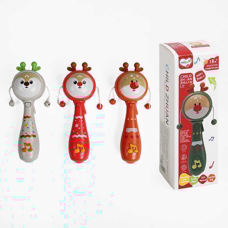 Брязкальце 368-21 A /368-21B/368-21C (240) 3 види, мелодії, звуки сміху, підсвічування, ВИДАЄТЬСЯ ТІЛЬКИ МІКС ВИДІВ, в коробці