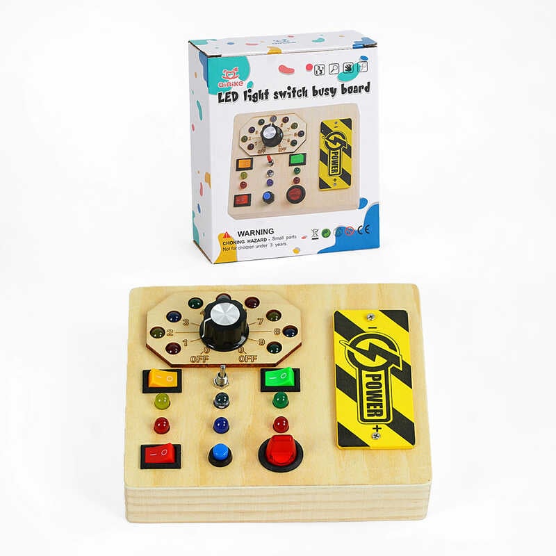 Бізіборд C 64862 (84) підсвічування, 7 перемикачів, викрутка, на батарейках, в коробці