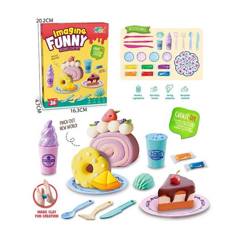 Тісто для ліплення S 2588 (120/2) 6 кольорів тіста, прилади, формочки, в коробці