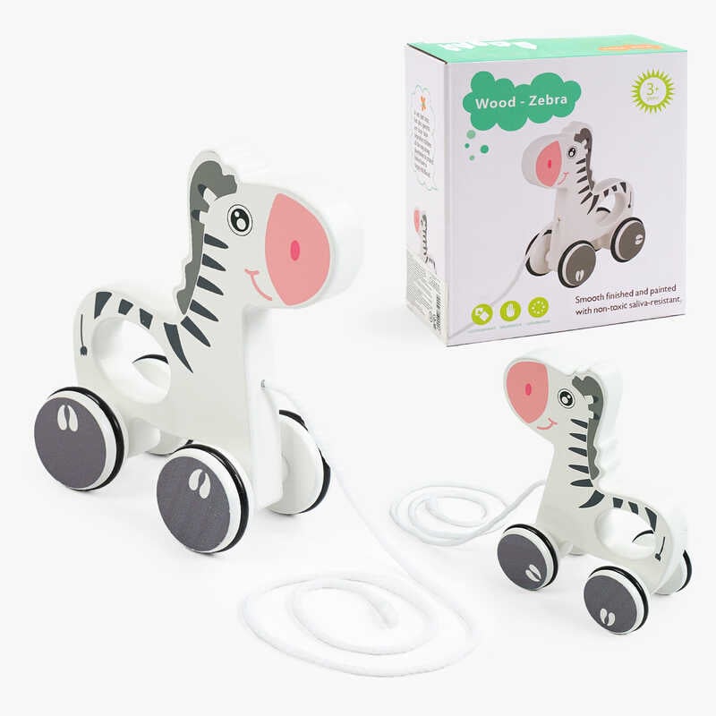 Каталка дерев'яна C 65000 (45) мотузочка, у коробці