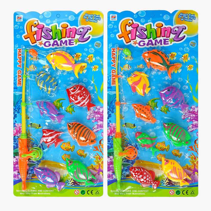 Риболовля 329 / 325 A 70 (96/2) 2 види, магнітна, 8 рибок, 1 вудка, на листі