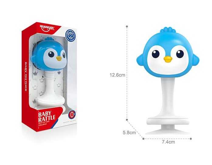 Брязкальце HE 8043 (72) “Пінгвін”, присоска, в коробці