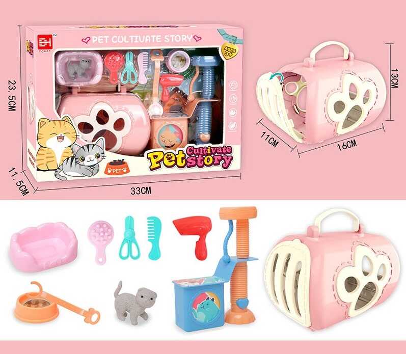 Домашні улюбленці 832-157 (36/2) фігурка улюбленця, переноска, аксесуари, в коробці