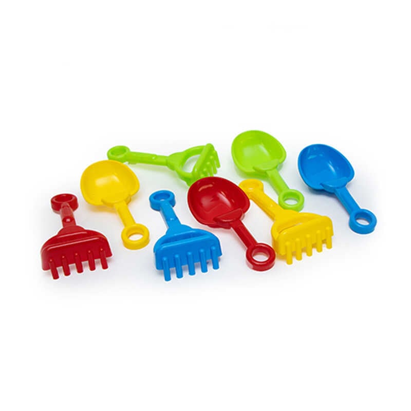 гр Пісочний набір №5 1257 (12) ЦІНА ЗА 8 ШТУК В БЛОЦІ  "BAMSIC", лопатка+грабельки