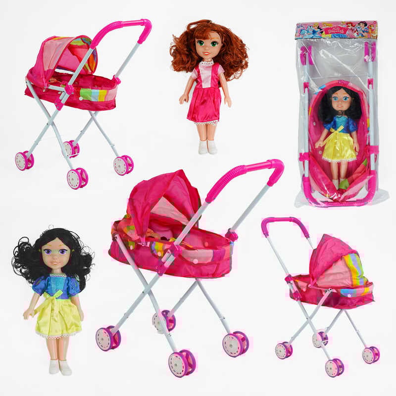 Візок з лялькою YL 1016 B (36) висота ляльки 35 см, у пакеті 