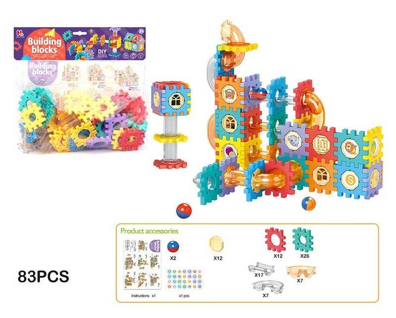 Конструктор HL-22 (120/2) 83 елементи, тунелі, кульки, у пакеті 