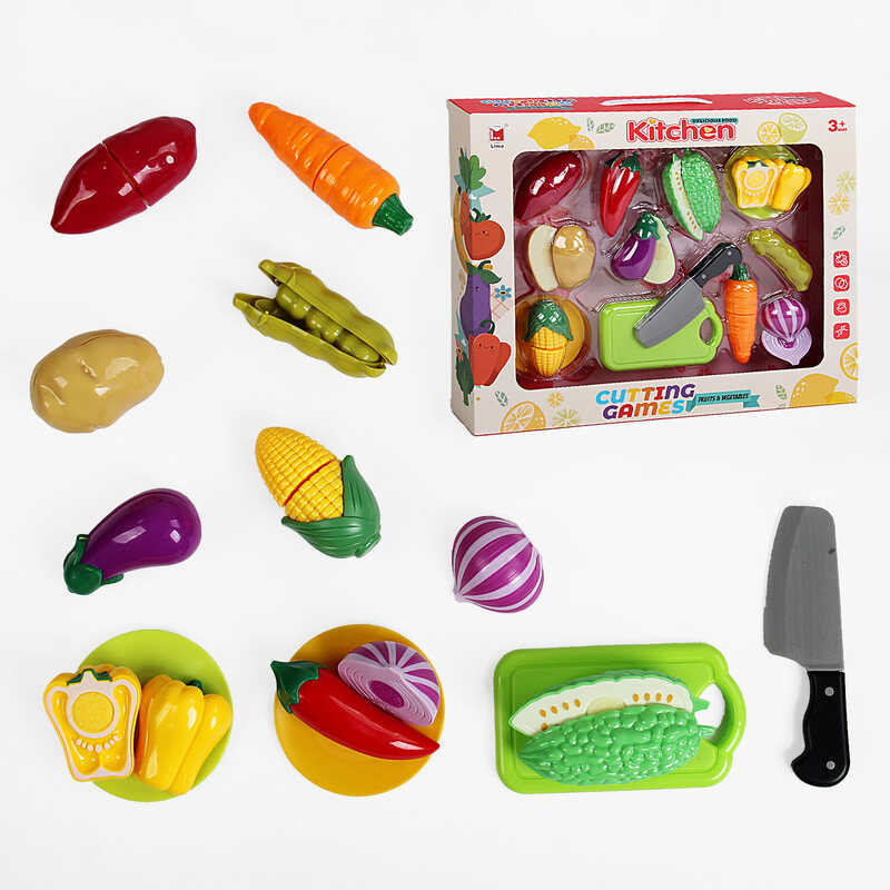 Продукти на липучці 1290 B (18) 12 елементів, кухонний ніж, дошка, в коробці