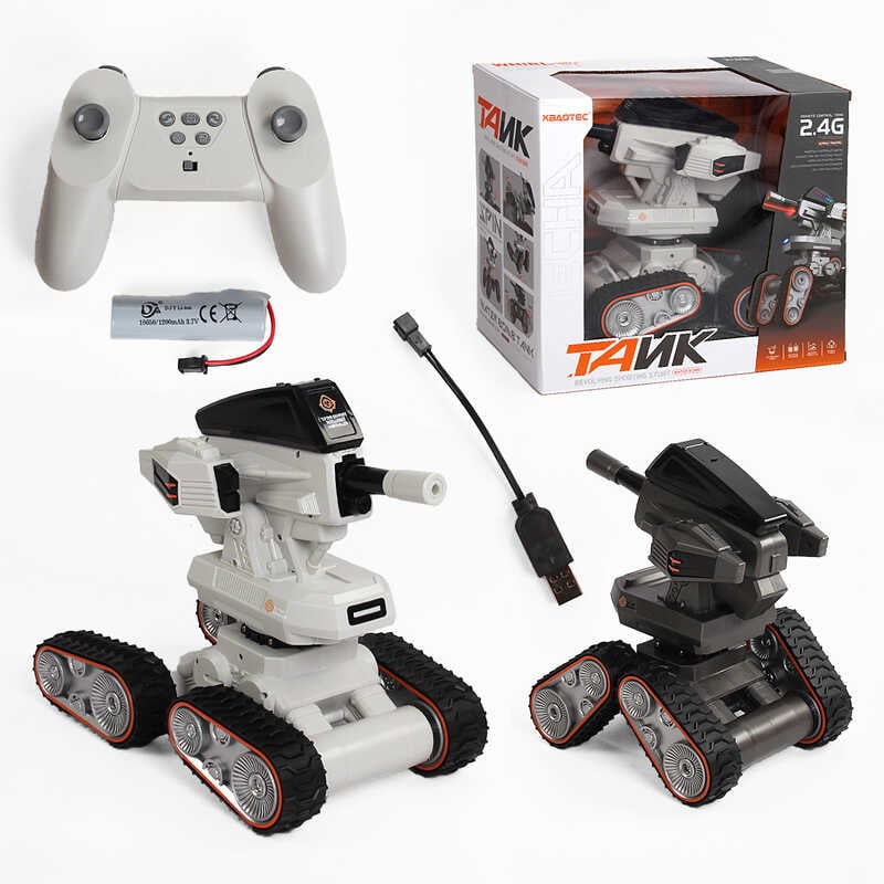 Танк на радіокеруванні XB 1116 (12) 2 кольори, пульт 2.4 GHz, акумулятор 3.7 V, стріляє орбізами, підсвічування, звуки, мелодії, орбізи, пляшечка, в коробці