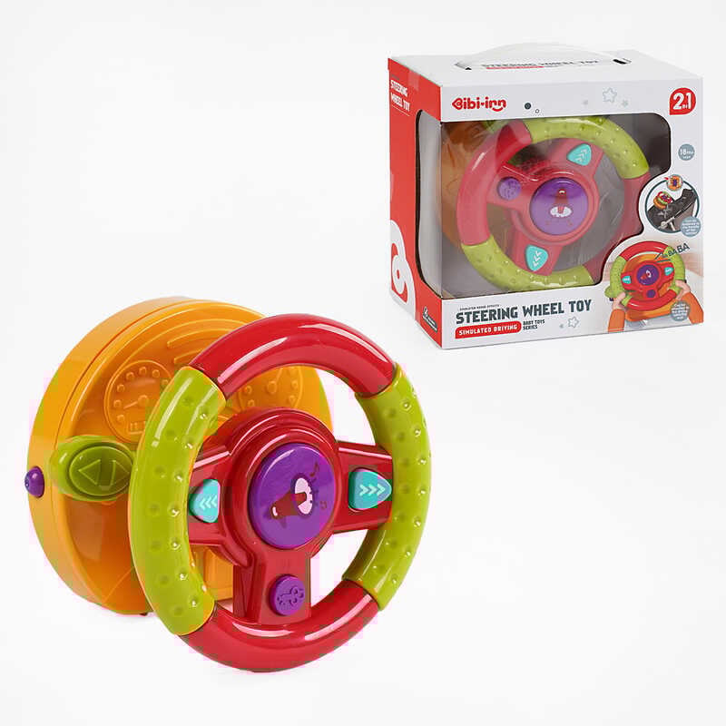 Кермо музичне 688-68 (36) звук, підсвічування, тріскачка, 2 види кріплення, в коробці