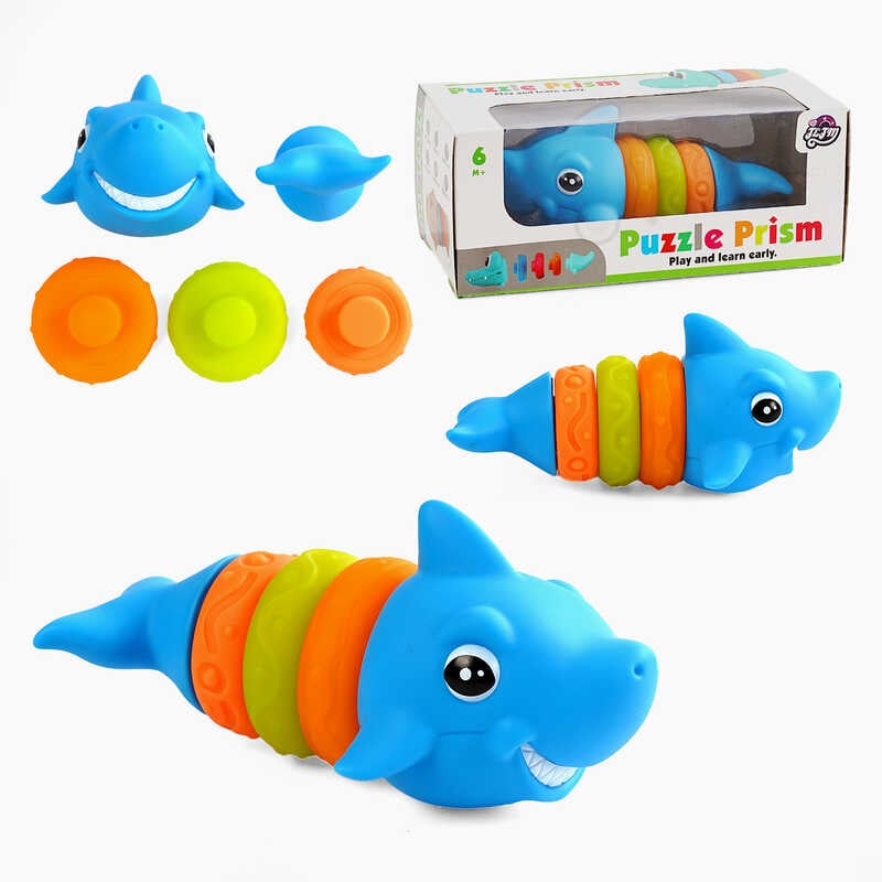 Пірамідка XQ 9934 B (144/2) “Акула”, гумова, 5 елементів, в коробці