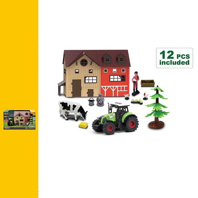Ферма 550-17 K (12) трактор, звуки, підсвічування, інерція, будинок, фігурки тварин, герой, в коробці