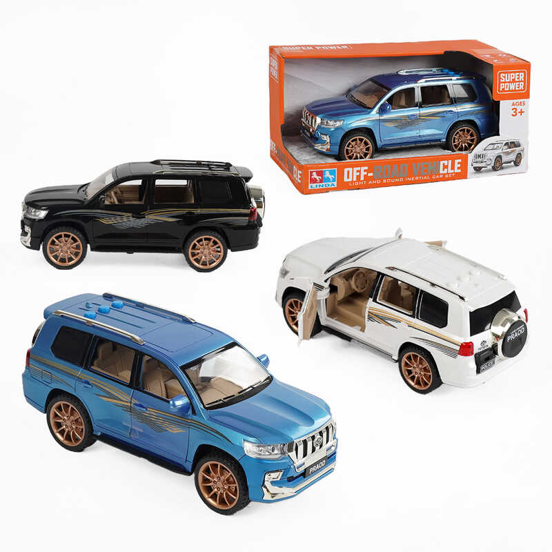 Джип 8091-1 (36/2) 3 кольори, інерційний механізм, підсвічування, звуки, гумові шини, в коробці, ВИДАЄТЬСЯ ТІЛЬКИ МІКС ВИДІВ