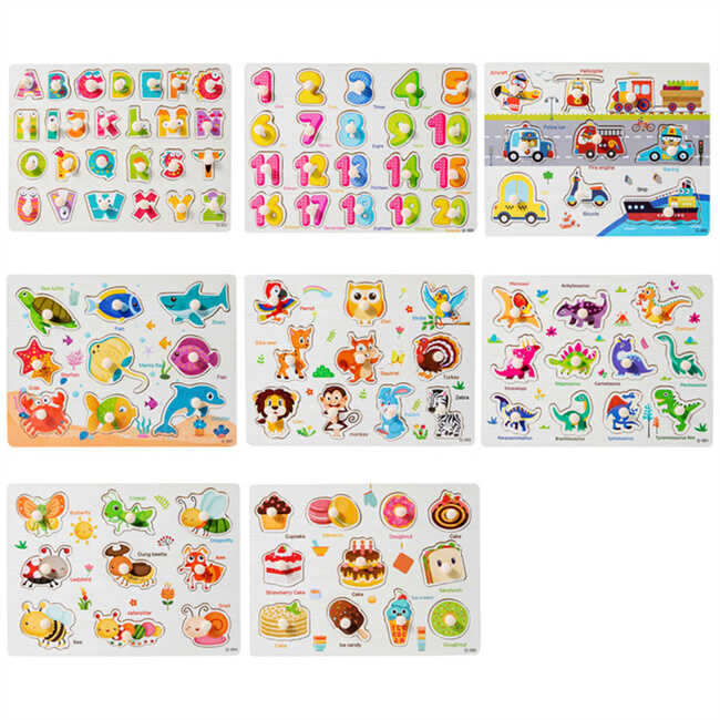 Пазли-вкладиші C 67046 (100) дерев'яні, у плівці, ВИДАЄТЬСЯ ТІЛЬКИ МІКС ВИДІВ