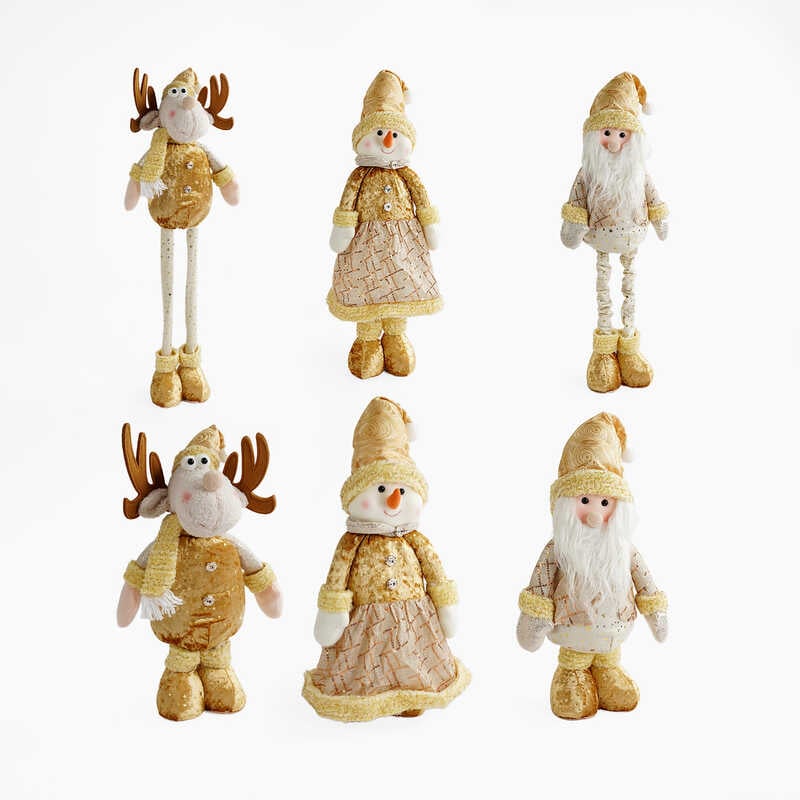 Новорічна декоративна іграшка C 67888 (24) 3 види, макс. висота 75 см, мін. висота 42 см, в пакеті, ВИДАЄТЬСЯ ТІЛЬКИ МІКС ВИДІВ