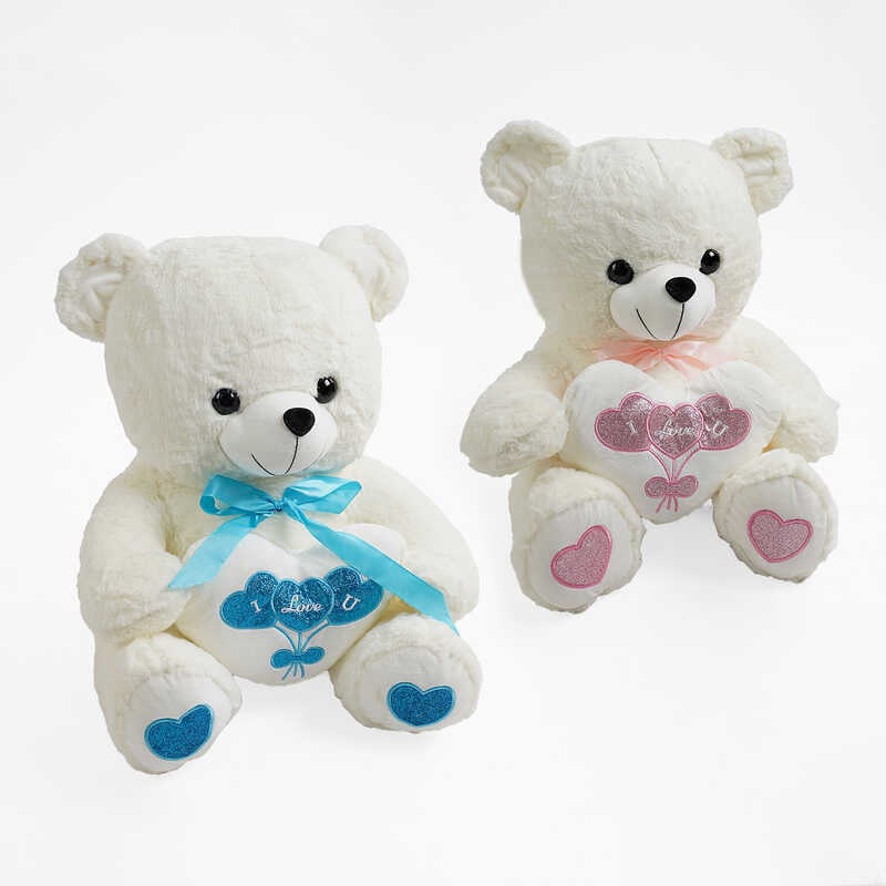 М`яка іграшка M 17379 (30) “Ведмедик”, 2 види, висота у сидячому положенні 42 см