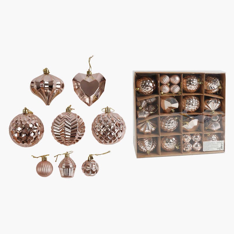 Новорічні прикраси C 67603 (16) 40 штук, кульки, тістечка, бурульки, в коробці