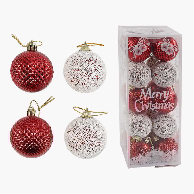Новорічні прикраси C 67373 (72) 20 штук, кульки, D=5 см, у слюді