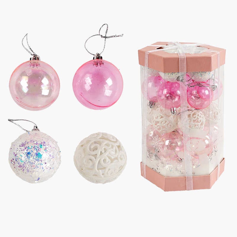 Новорічні прикраси C 67409 (48) 35 штук, кульки, D = 5 см, в слюді