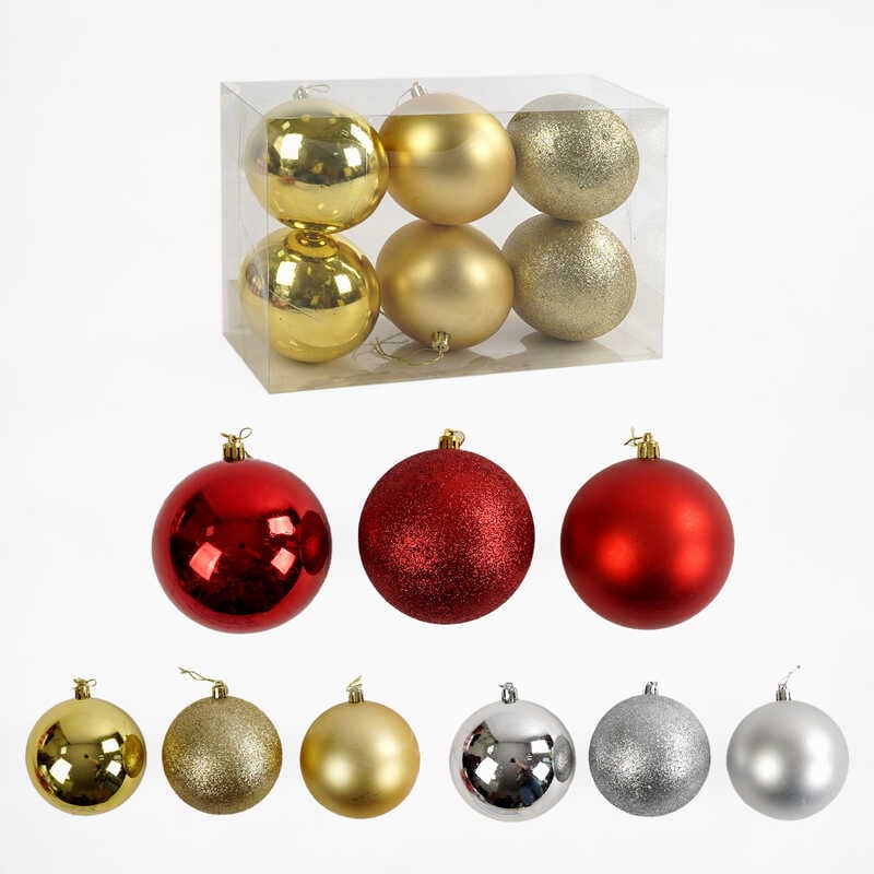 Новорічні прикраси C 67655 (24) 3 види, ВИДАЄТЬСЯ МІКС ВИДІВ