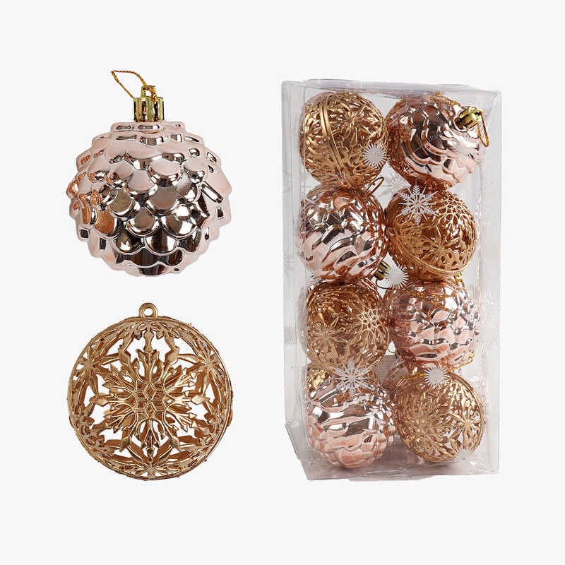Новорічні прикраси C 67431 (72) 16 штук, кульки, D=6 см, у слюді