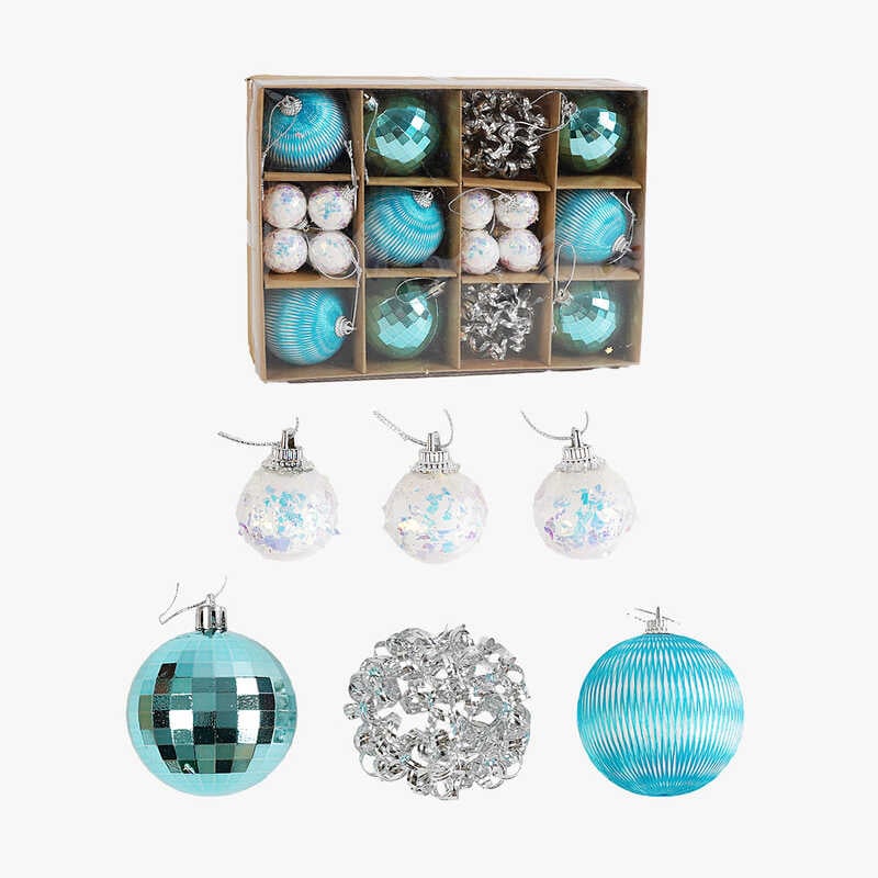 Новорічні прикраси C 67453 (80) 26 штук, кульки, в коробці