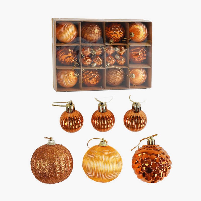 Новорічні прикраси C 67455 (80) 26 штук, кульки, в коробці