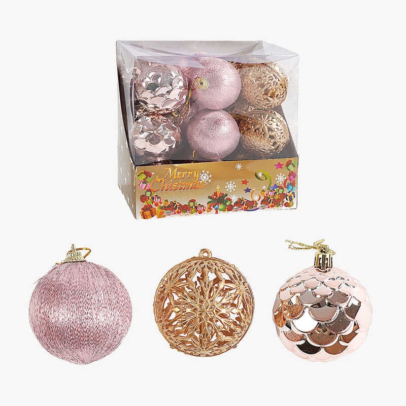 Новорічні прикраси C 67459 (36) кульки, 18 штук, діаметр 5.5см, в коробці