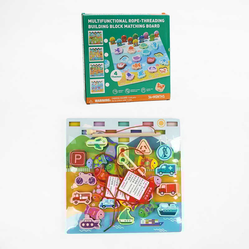 Дошка логічна C 68310 (60) 4 види, дерев’яна, пазли вкладиші, магнітна риболовля, шнурівка, в коробці, ВИДАЄТЬСЯ МІКС ВИДІВ