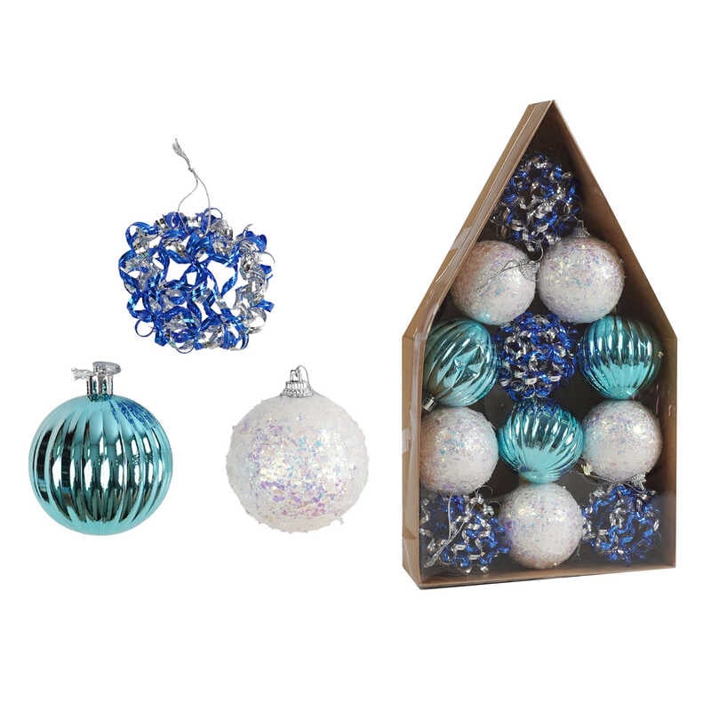 Новорічні прикраси C 67478 (60) 12 штук, кульки, D = 6 см, в коробці