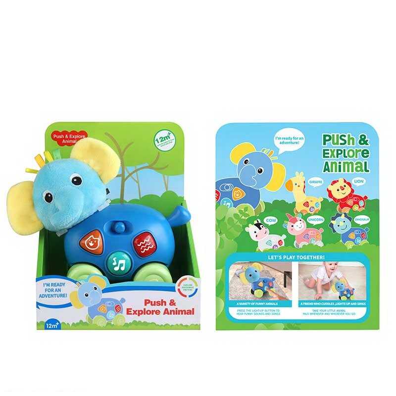 Музичне брязкальце 1953-2 (48) мелодія, звукові ефекти, підсвічування, колеса, в коробці