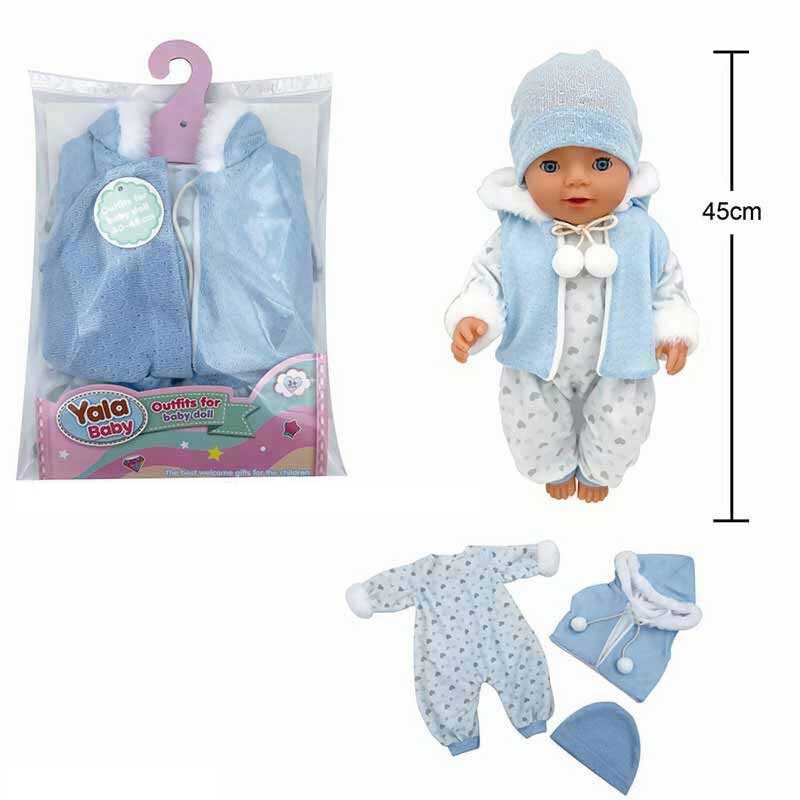 Одяг для пупса BLC 242 P (120) комбінезон, шапочка, жилет, для ляльок зростом 40-45 см, у пакеті