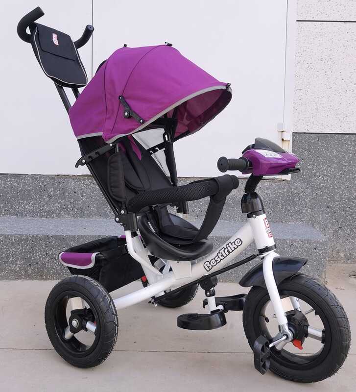 Велосипед 3390 - 37-633 Best Trike (1) НАДУВНІ КОЛЕСА d=29см. переднє, d = 26см. задні, ФАРА З USB, пульт