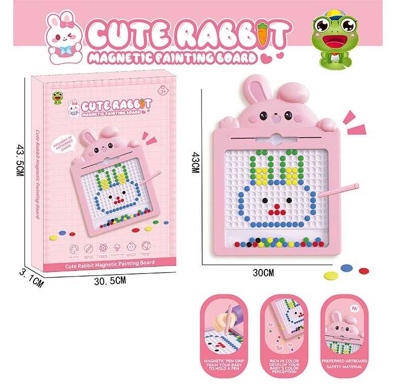 Мозаїка 595-15 (36) “Кролик”, 30х43 см, магнітний стилус, картки із завданнями, в коробці