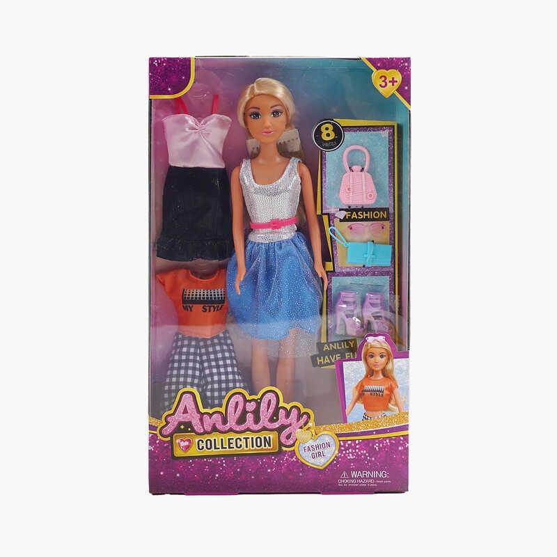 Лялька 616088 (36) висота - 30 см, рухомі кінцівки, прошите волосся, гумова голова, додаткові одяг та взуття, аксесуари, в коробці