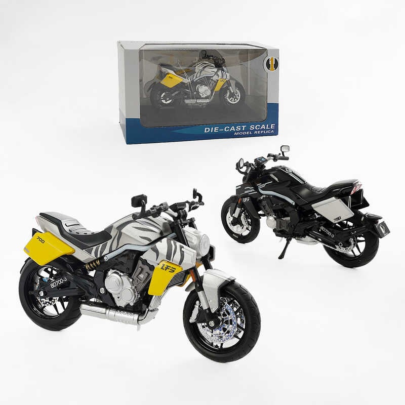 Мотоцикл металопластиковий M 12-14 B (48/2) 2 види, звуки, підсвічування, гумові шини, рухливі елементи, підставка, в коробці