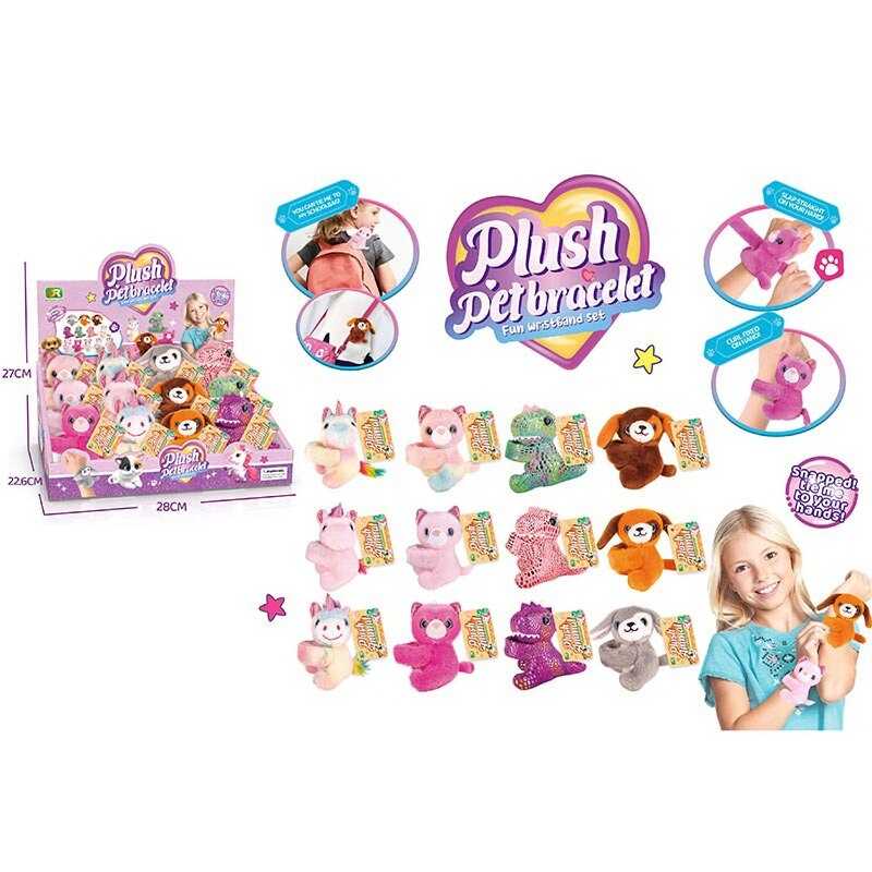 М’яка іграшка-браслет DR 5113 (36/2) ЦІНА ЗА 12 ШТУК В БЛОЦІ, чіпляється лапками на руку, в коробці