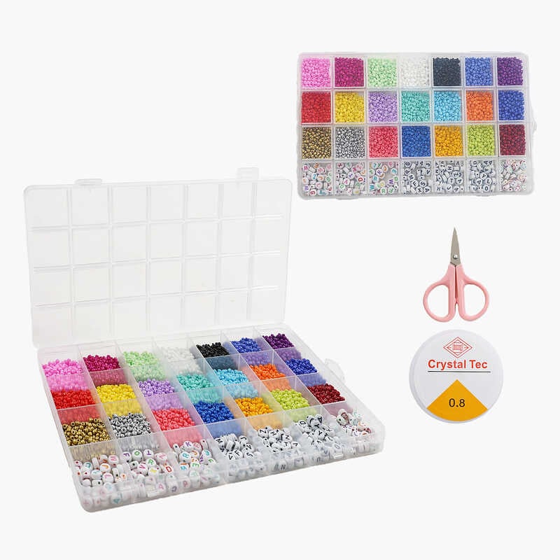 Набір бісеру 610-35 B (120) ножиці, ліска, у боксі