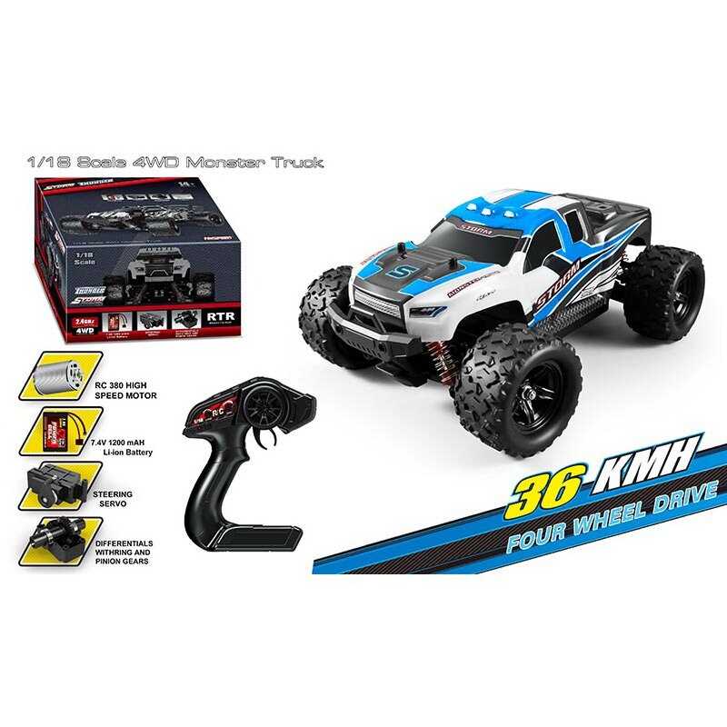 Машина на радіокеруванні HS 18302 (8) акумулятор 7.4 V, USB-кабель, пульт 2.4 G, протиударний корпус, гумові шини, швидкість до 36 км/г, в коробці