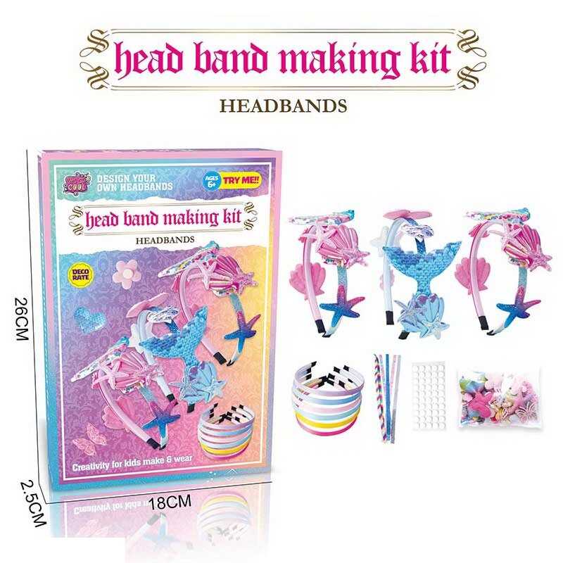 Набір для створення прикрас JX 20437-1 A (108/2) 6 обручів, кольорові стрічки, прикраси, в коробці